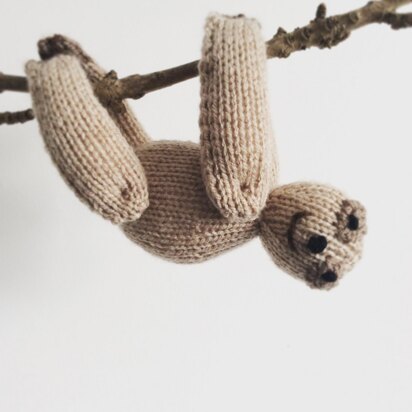 Sloth toy plushie amigurumi - knitting pattern