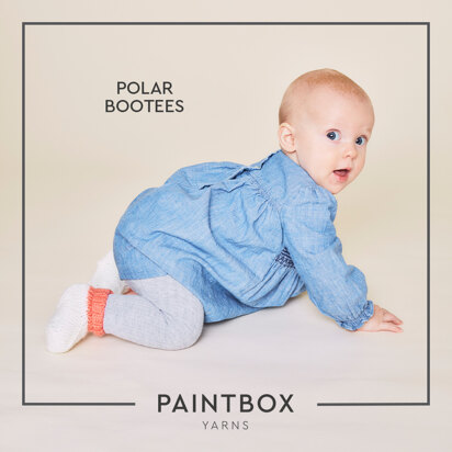 "Polar Bootees" - Booties Knitting Pattern For Babies in Paintbox Yarns Simply DK