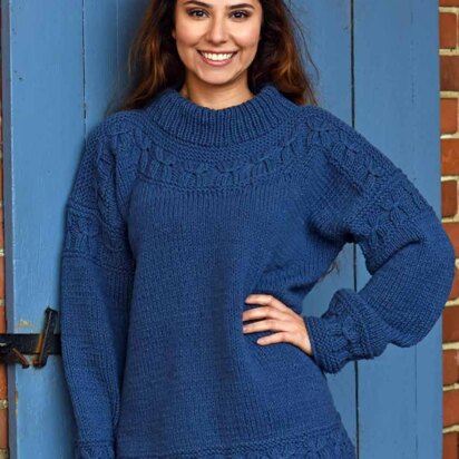 Borgny Sweater in Juniper Moon Farm Santa Cruz - Downloadable PDF