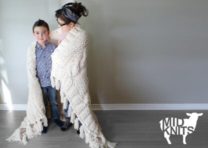 Reversible Cable Throw Blanket