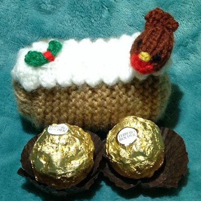 Christmas Yule Log Ferrero Choc Cover