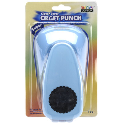 Uchida Clever Lever Super Jumbo Craft Punch - Scallop Circle