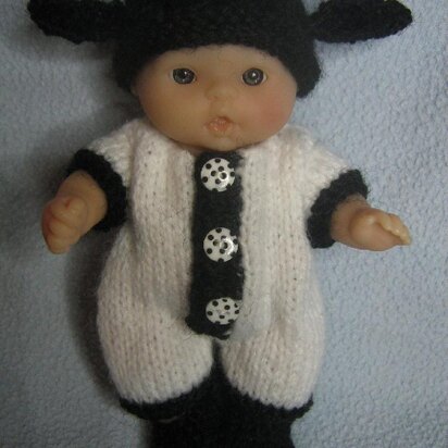 5" Berenguer Spring Lamb Outfit