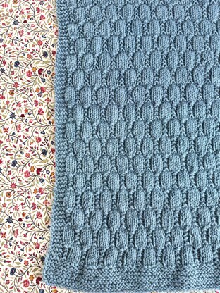 Blue Beehive Baby Blanket