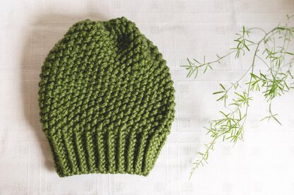 Moss Stitch Slouch Hat made with King Cole Big Value Super Chunky Yarn