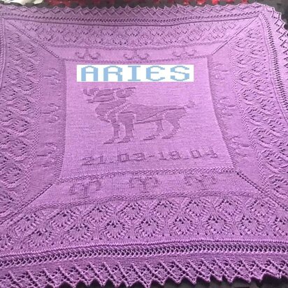 Nr. 16 Zodiac Aries Baby blanket