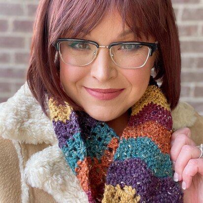 City Tweed Chevron Cowl