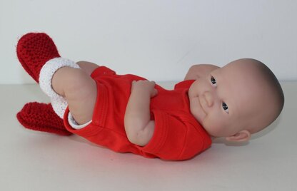 Preemie Baby Simple Christmas Booties