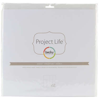 American Crafts Project Life Photo Pocket Pages 12/Pkg - Design F