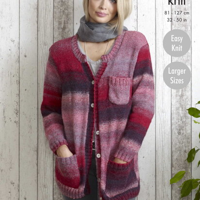 Cardigans in King Cole Sprite DK - 5023 - Downloadable PDF