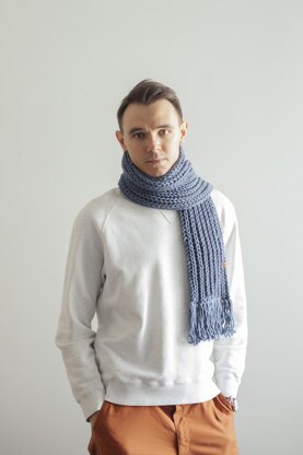 Long ribbed scarf for Men + Video