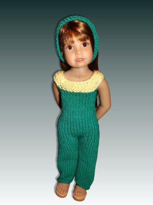 Pant Jumpsuit Knitting Pattern fits Kidz n Cats Dolls.  