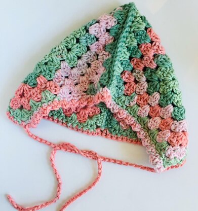 Granny Square Summer bonnet