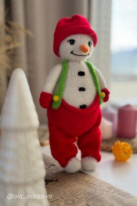 Snowman knitting pattern