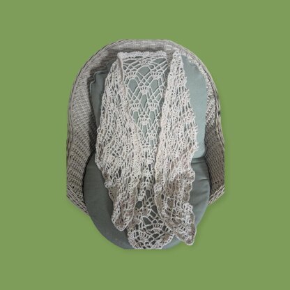 The Whispering Shells Crochet Triangle Shawl