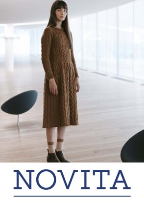 Mina Knitted Dress in Novita Venla - Downloadable PDF