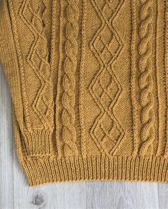 Aran Accents Raglan Sweater