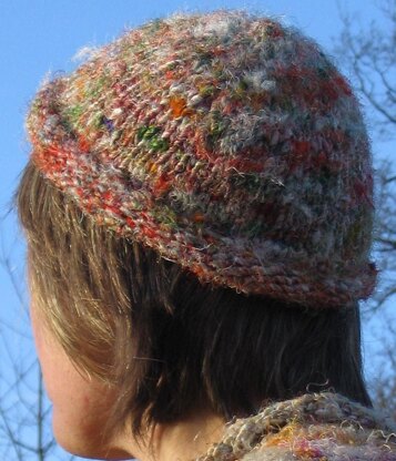 Recycled silk or silk and banana fibre beanie