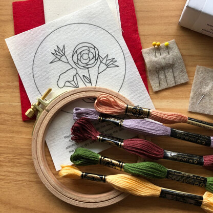 M Creative J Blooming Wildflowers DIY Embroidery Kit