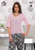 Crochet Ladies Cardigan and V-Necked Top in King Cole Cottonsoft DK - 3542