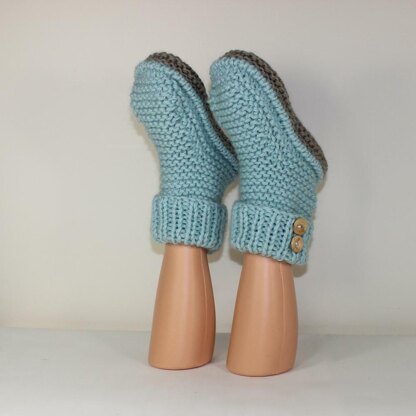 2 Button Super Chunky Slipper Boots