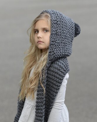 Tuft Hooded Scarf Knitting pattern by The Velvet Acorn