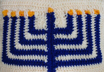 Hanukkah Menorah Pillow