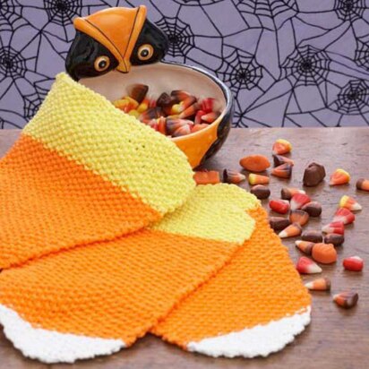 Candy Corn Dishcloth in Lily Sugar 'n Cream Solids