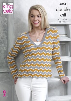 Sweater & Cardigan in King Cole Luxury Merino DK  - 5243 - Downloadable PDF