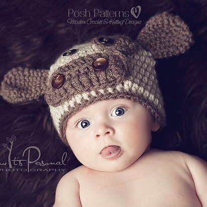 Baby Cow Beanie Hat Crochet Pattern 221