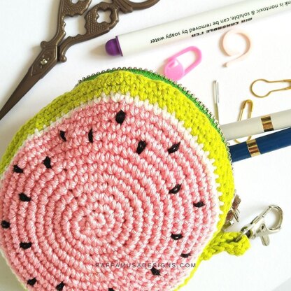 Watermelon Zipper Purse