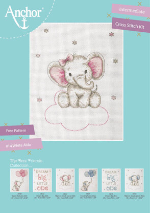 Anchor Girl Elephant Cross Stitch Kit
