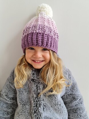 Ombré Colour Fade Bobble Hat