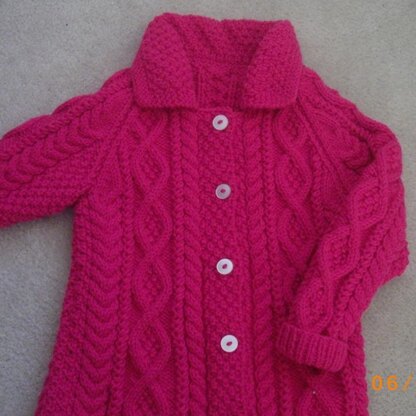 Mairead girl's aran coat