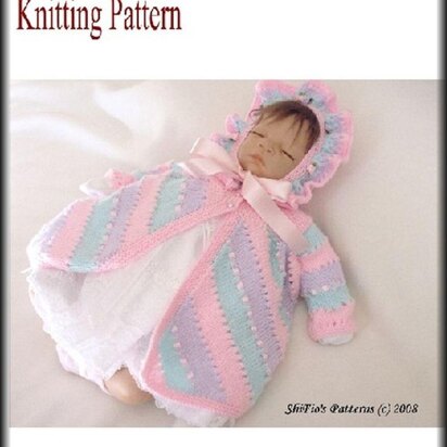 Knitting Pattern baby jacket & hat UK & USA Terms #88