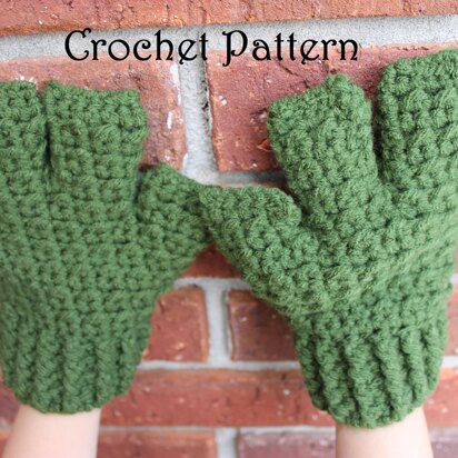 Turtle/Minion/Alien 3 Finger Crochet Gloves