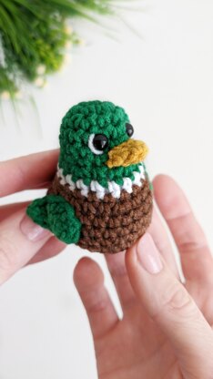 Crochet duck pattern, amigurumi mallard duck easy crochet pattern