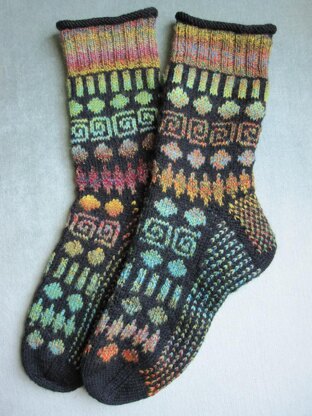 Circles and Spirals Socks