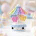 Amigurumi Crochet Pattern for kawaii music box carousel butterfly by AradiyaToys gift tutorial PDF file easy amigurumi pattern DIY project by AradiyaToys (Olka Novytska)