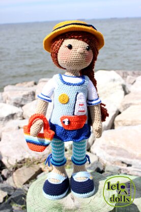 Crochet Doll Pattern, Amigurumi doll pattern, Large doll, 21"/53cm, Fay