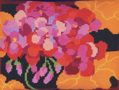 Vivid Geraniums Big Stitch - PDF