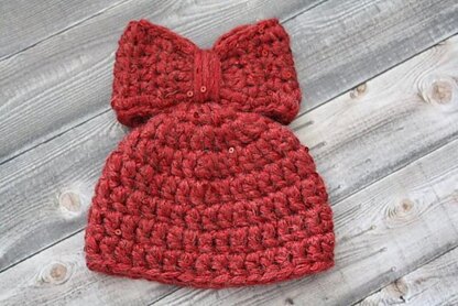 #4 Newborn chunky big bow hat