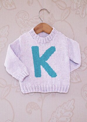Intarsia - Letter K Chart - Childrens Sweater