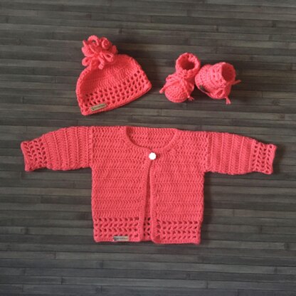 Coral Baby Booties