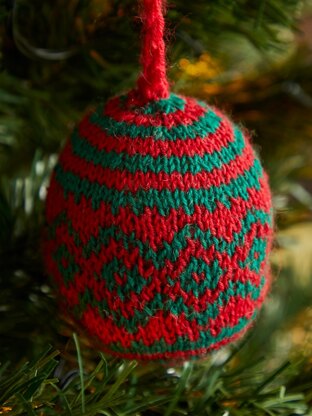 Merry & Bright Baubles in West Yorkshire Spinners Signature 4ply - Downloadable PDF