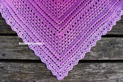 Hibiscus Sorbet Triangle Shawl