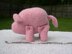 Knitted/Felted Pink Pig