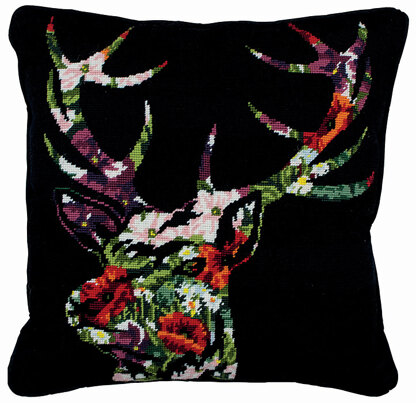 Anchor Stag Silhouette Cushion Front Needlepoint Kit - 40 x 40cm