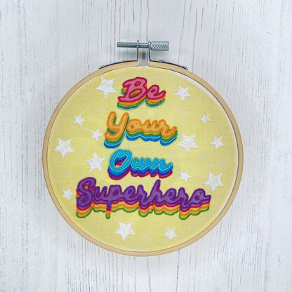 Ellbie Co. Be Your Own Superhero Embroidery Kit