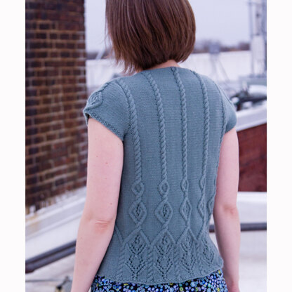 WEBS DIR05 Made To Border by Fiona Ellis - Cardigan Knitting Pattern for Women in Valley Yarns Northfield